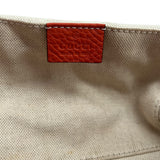 Gucci Orange Leather Backpack with Bamboo Handle and Fringe Tassels, inner tag