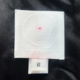 Chado Ralph Rucci Black Wool Dress with Bronzed Leather Detail, label