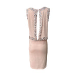 Galliano 2000's Pale Pink Rhinestoned Mini Dress, back