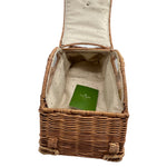 Kate Spade Vita Riva Wicker VW Bug Car Basket Bag, NWT, open