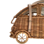 Kate Spade Vita Riva Wicker VW Bug Car Basket Bag, NWT, back