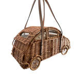 Kate Spade Vita Riva Wicker VW Bug Car Basket Bag, NWT, back