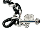 Angelique de Paris Sterling Silver Heart Pendant Necklace with Resin, detail