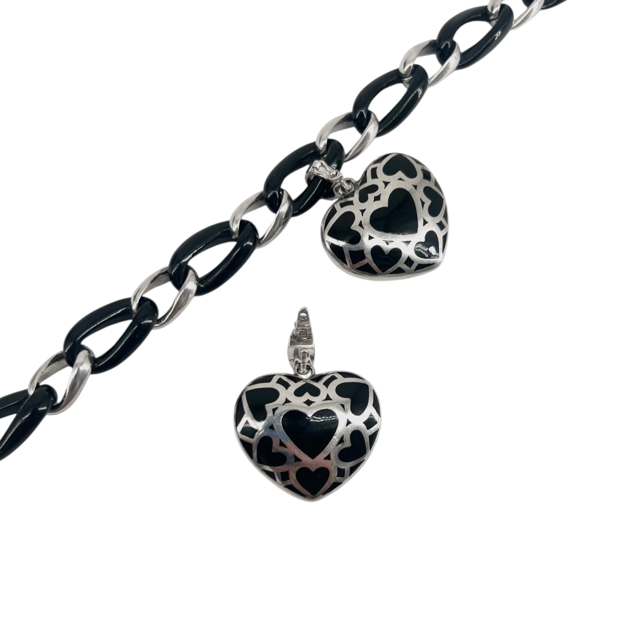 Angelique de Paris Sterling Silver Heart Pendant Necklace with Resin, pendants 3