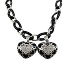 Angelique de Paris Sterling Silver Heart Pendant Necklace with Resin, pendants 2