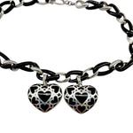 Angelique de Paris Sterling Silver Heart Pendant Necklace with Resin, pendants