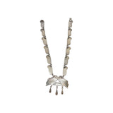 Mexican 1960s Taxco Silver, Abalone and Enamel Necklace, back