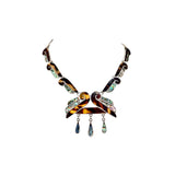 Mexican 1960s Taxco Silver, Abalone and Enamel Necklace, 2
