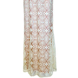 BIBA 1970's Cream Art Nouveau Logo Lace Dress, skirt