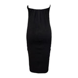 Yves Saint Laurent Haute Couture 1986/1987 Black Strapless Mini Dress, back