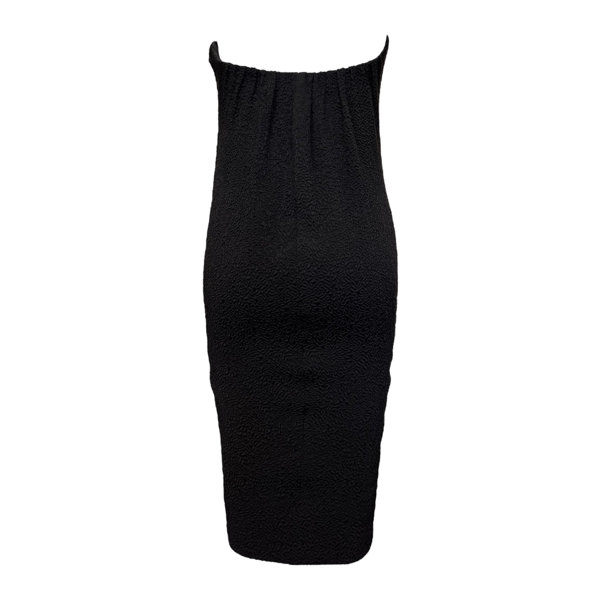 Yves Saint Laurent Haute Couture 1986/1987 Black Strapless Mini Dress, back