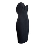 Yves Saint Laurent Haute Couture 1986/1987 Black Strapless Mini Dress, side
