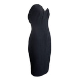 Yves Saint Laurent Haute Couture 1986/1987 Black Strapless Mini Dress, side
