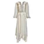 Thea Porter Couture 1970's Cream Bohemian Gown