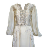 Thea Porter Couture 1970's Cream Bohemian Gown, top