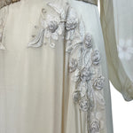 Thea Porter Couture 1970's Cream Bohemian Gown, detail
