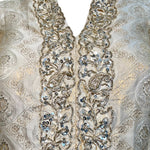 Thea Porter Couture 1970's Cream Bohemian Gown, detail 2