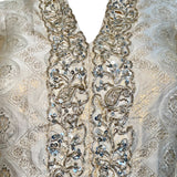 Thea Porter Couture 1970's Cream Bohemian Gown, detail 2