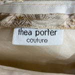 Thea Porter Couture 1970's Cream Bohemian Gown, label