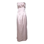 Ceil Chapman 1950's Blush Pink Strapless Silk Gown