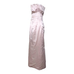 Ceil Chapman 1950's Blush Pink Strapless Silk Gown