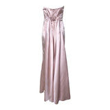 Ceil Chapman 1950's Blush Pink Strapless Silk Gown, back