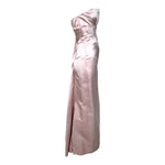 Ceil Chapman 1950's Blush Pink Strapless Silk Gown, side