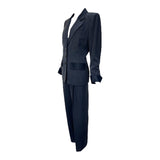 Yves Saint Laurent Haute Couture A/W 1984/1985 Charcoal Grey Pant Suit, side