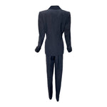 Yves Saint Laurent Haute Couture A/W 1984/1985 Charcoal Grey Pant Suit, back