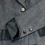 Yves Saint Laurent Haute Couture A/W 1984/1985 Charcoal Grey Pant Suit detail