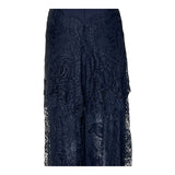 GALANOS 1980's Black Tiered Guipure Lace Gown, detail 2