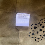 Roberto Cavalli SS2004 Green Suede Laser Cut Blouse, tag