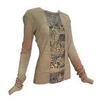 People Of The Labyrinths Y2KMoss Over Dyed Shirt and Skirt Two Piece Ensemble, NWT , top side