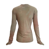 People Of The Labyrinths Y2KMoss Over Dyed Shirt and Skirt Two Piece Ensemble, NWT , top back