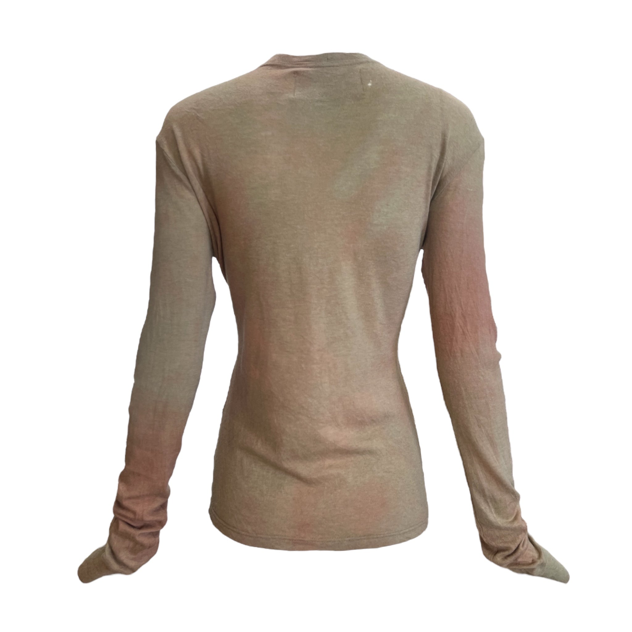 People Of The Labyrinths Y2KMoss Over Dyed Shirt and Skirt Two Piece Ensemble, NWT , top back