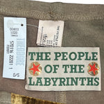 People Of The Labyrinths Y2KMoss Over Dyed Shirt and Skirt Two Piece Ensemble, NWT , label