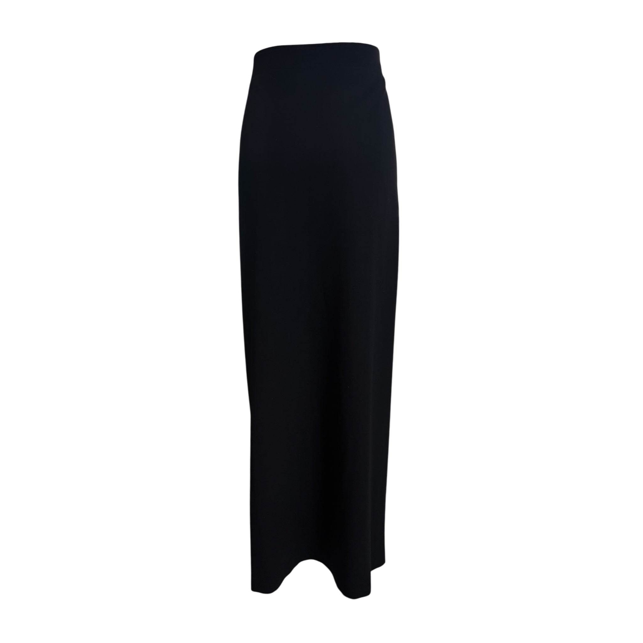 Jean Paul Gaultier Classique 1990's Black Wool Maxi Skirt with Brass Grommets, back