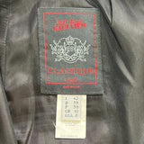 Jean Paul Gaultier Classique 1990's Black Wool Maxi Skirt with Brass Grommets, label