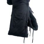 Ann Demeulemeester 1990's Black Puffer Jacket, side hem