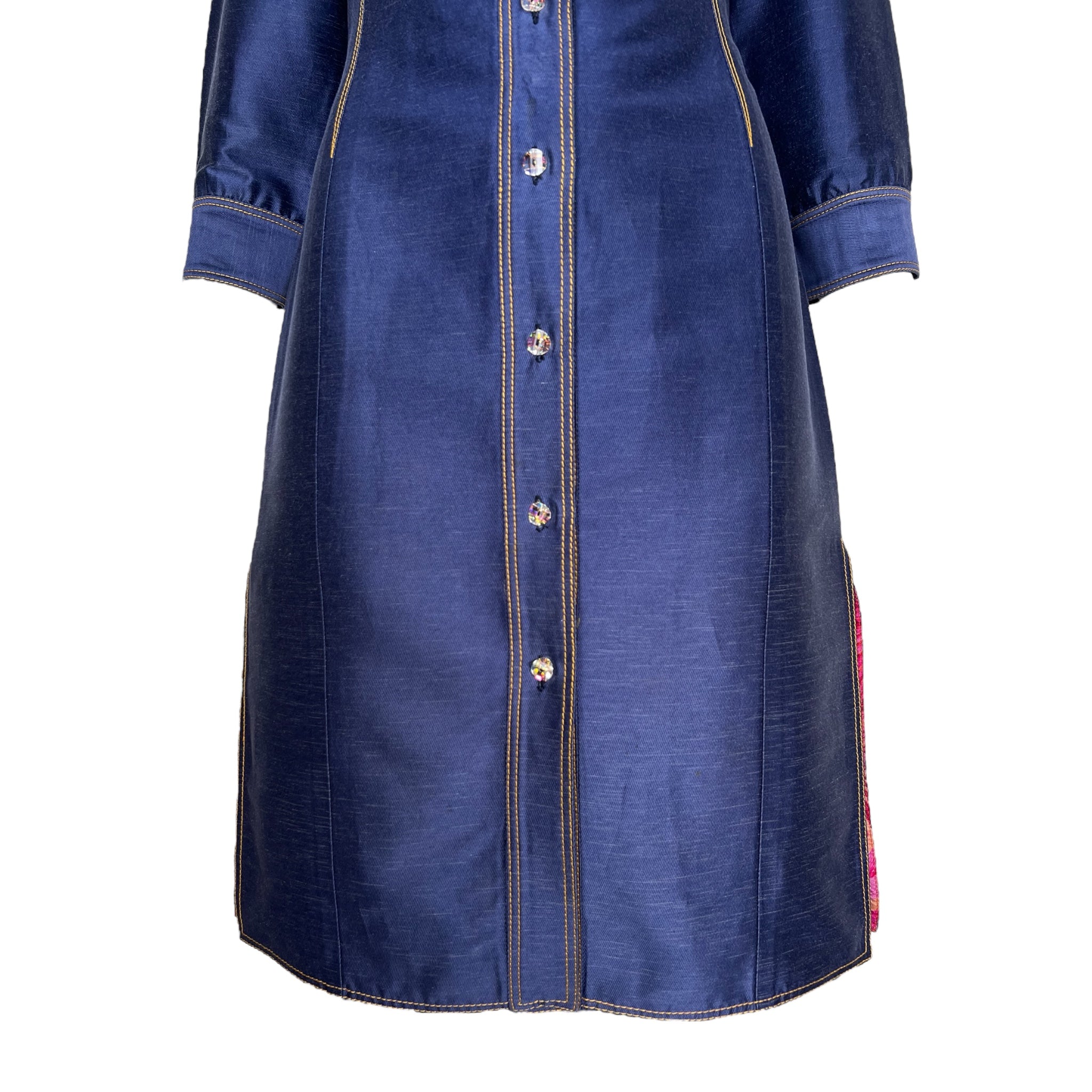 Gianni Versace Couture S/S 2000 Denim-Inspired Shirt Dress, lower detail