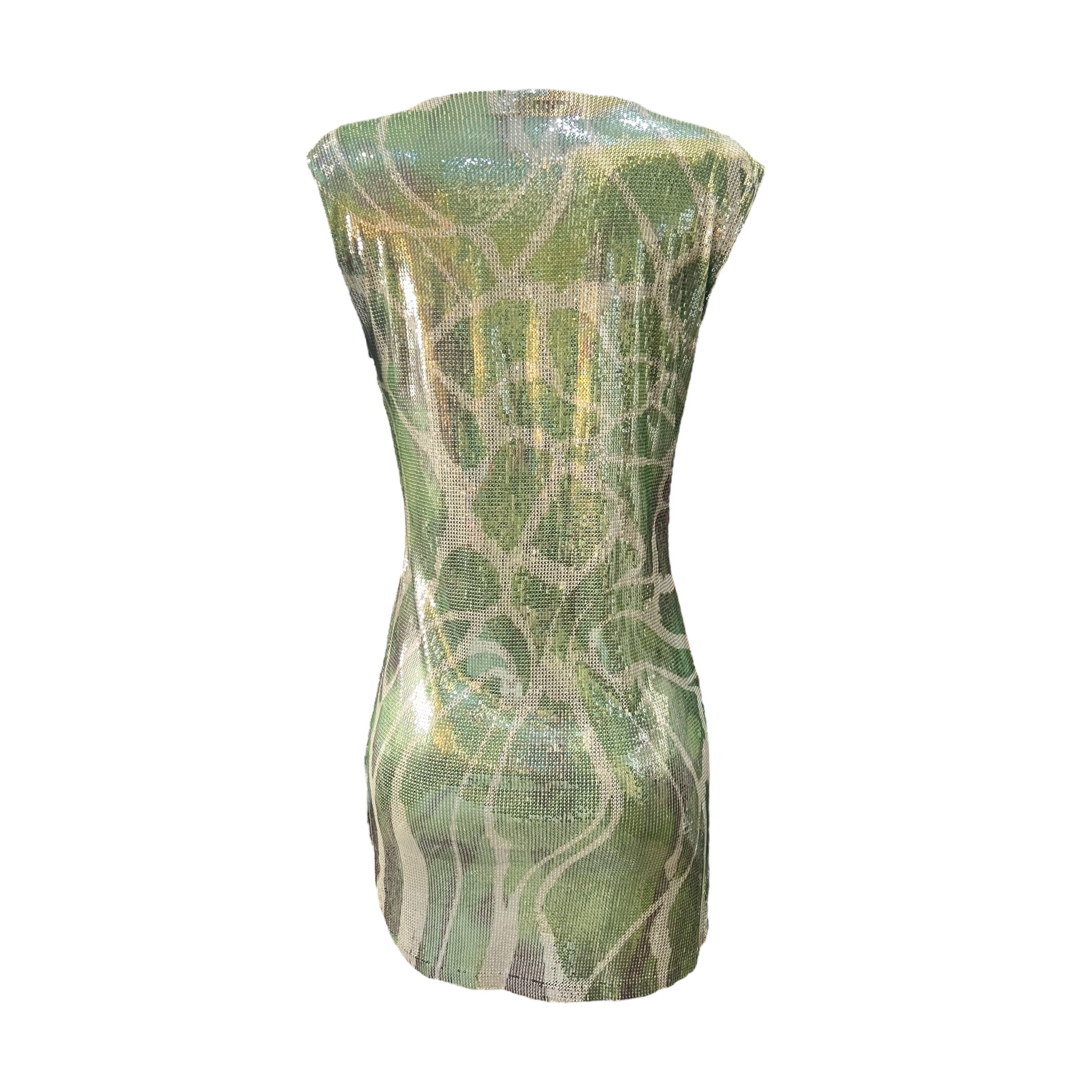 Roberto Cavalli Animal Printed Sequin Mini Dress, back