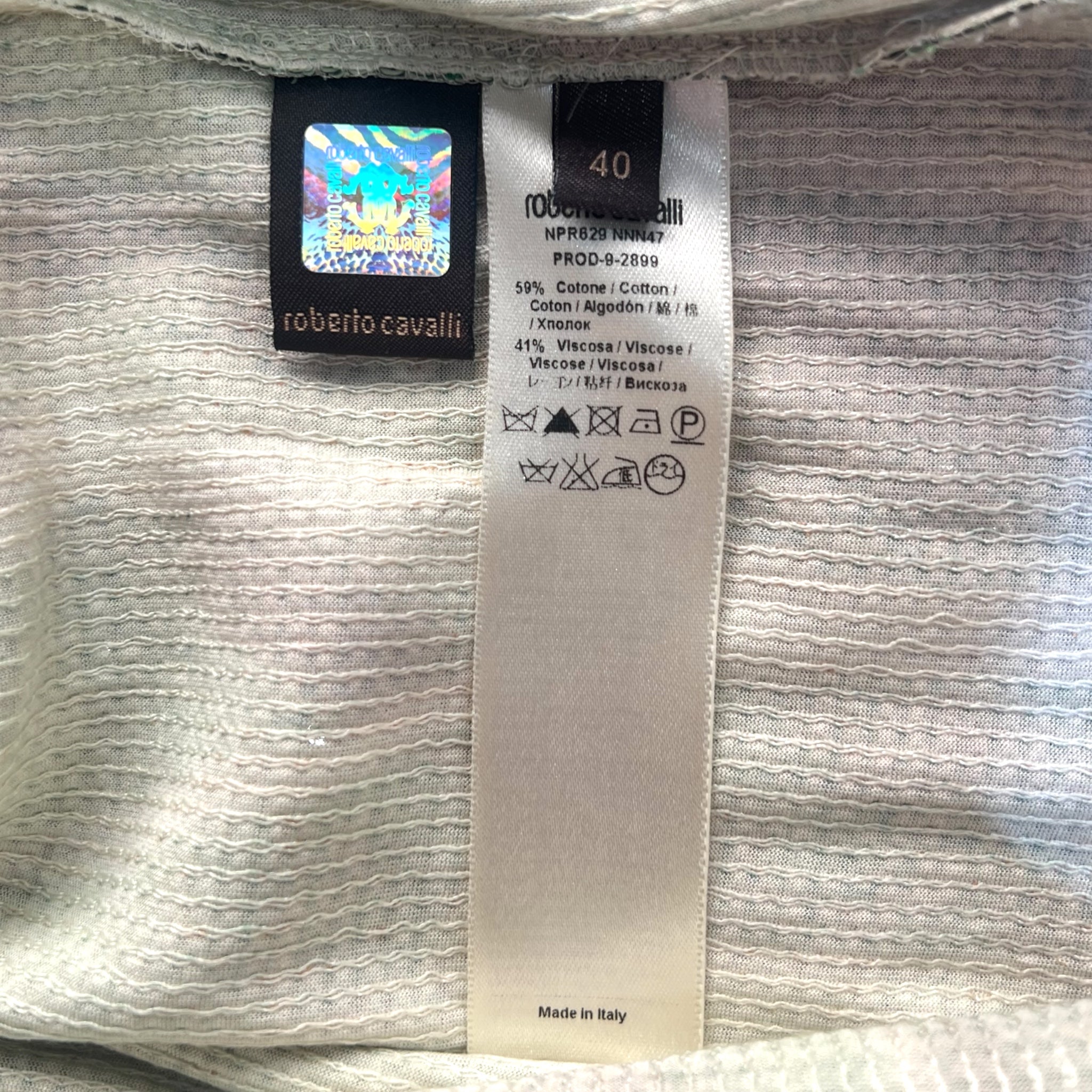 Roberto Cavalli Animal Printed Sequin Mini Dress label