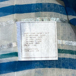 Chanel S/S 2001 Blue Boucle Knit Skirt Suit with Silver Lame, tag