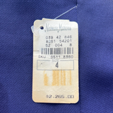 Gianni Versace Couture S/S 1998 Royal Blue Blazer with Black Leather Shoulder Stripe, NWT, price tag