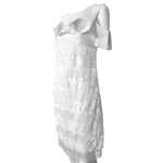 Dolce & Gabbana White Sequin Fringed Mini Dress, side