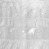 Dolce & Gabbana White Sequin Fringed Mini Dress, detail