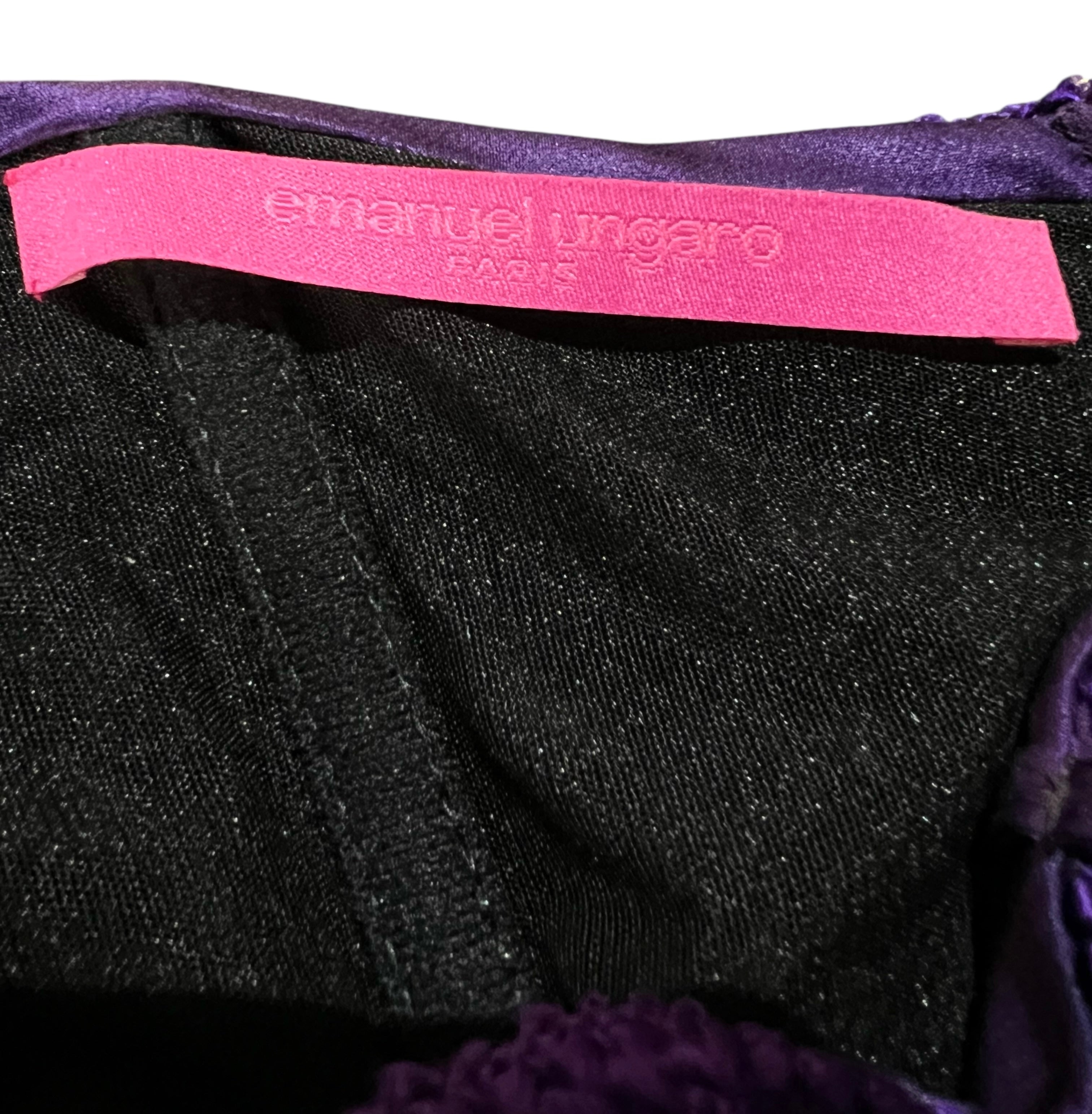 Emmanuel Unagro S/S 2005 Purple Rhinestone Lace-Up Gown, label