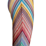 Missoni S/S 1997 Striped Fringed 3 Piece Knit Rayon Ensemble, moth holes