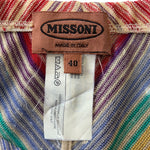 Missoni S/S 1997 Striped Fringed 3 Piece Knit Rayon Ensemble, label 2