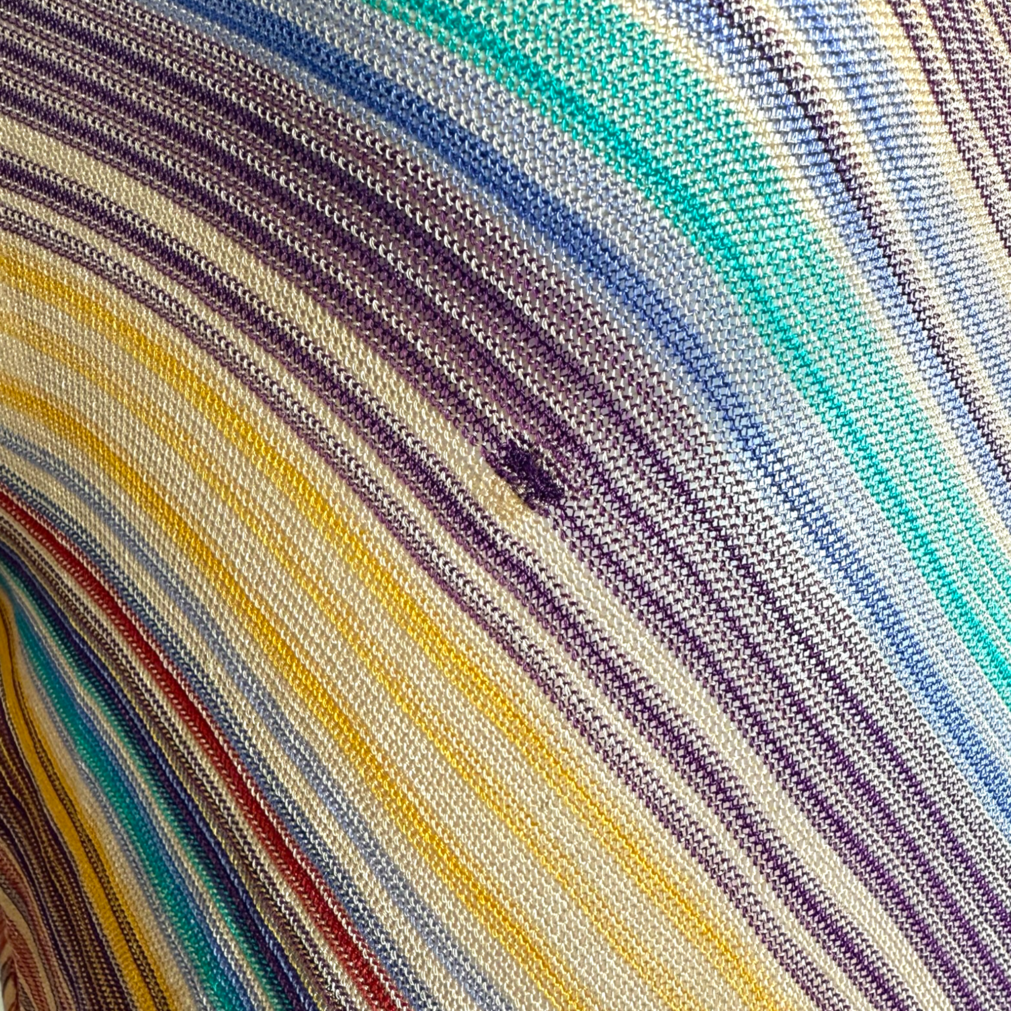 Missoni S/S 1997 Striped Fringed 3 Piece Knit Rayon Ensemble, professional woven 3